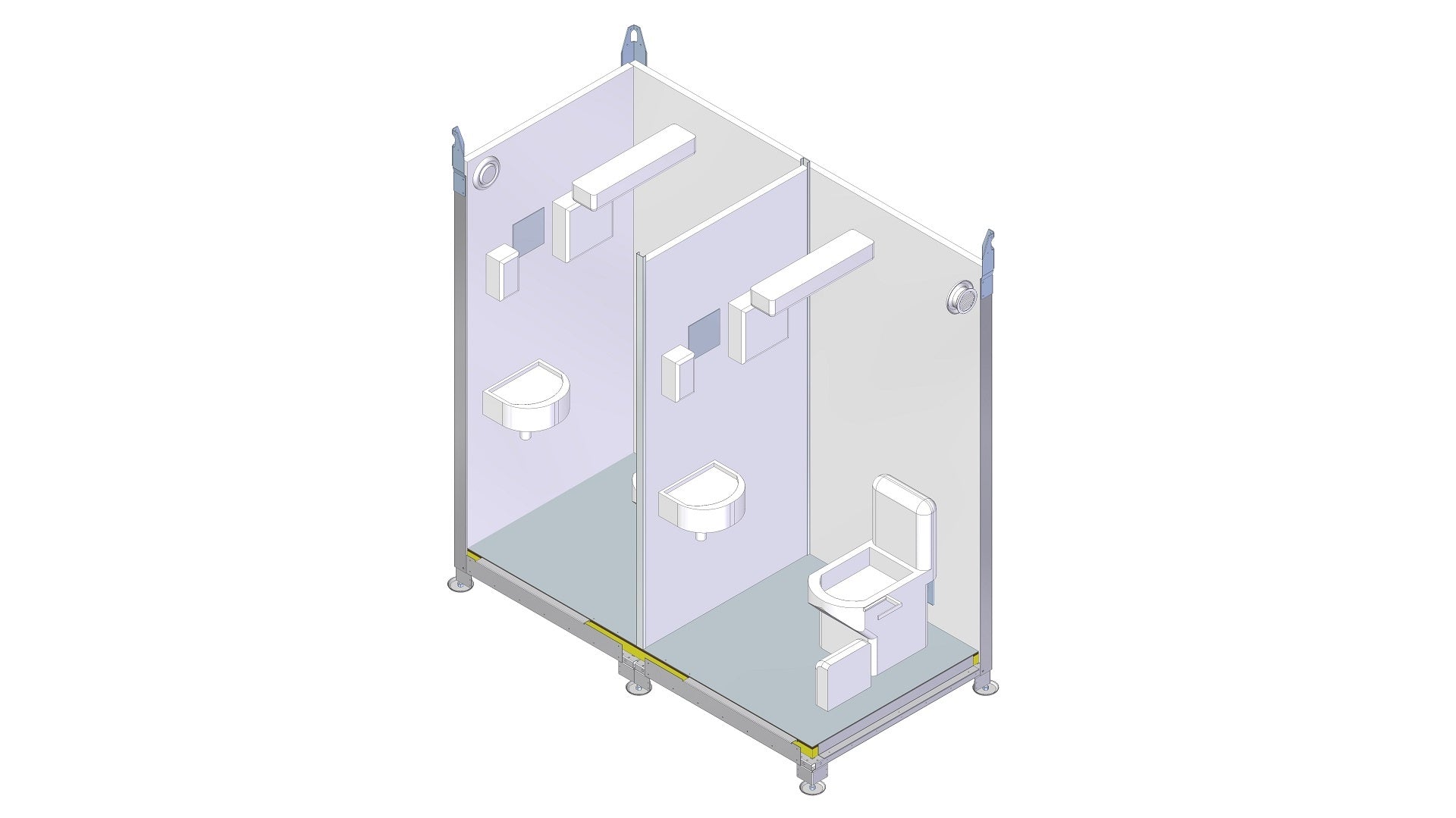 Double portable toilet keramisk Double portable toilet keramisk